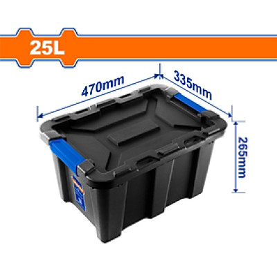 HỘP NHỰA TRỮ KHO ĐEN 25L WTB3325 WADFOW - HÀNG CHÍNH HÃNG