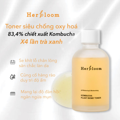 Bộ Đôi Cấp Ẩm & Dưỡng Trắng Da Herbloom Cân Bằng Da Chống Lão Hoá Da [Toner 150ml + Serum 50ml]