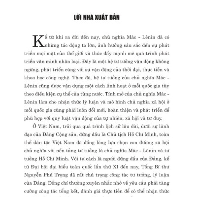 Nhận thức lý luận về chủ nghĩa xã hội và con đường đi lên chủ nghĩa xã hội ở Việt Nam - bản in 2024