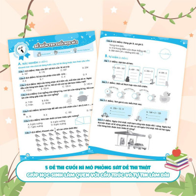 Sách - Bộ Đề Ôn Luyện Và Kiểm Tra Toán Lớp 3 - Combo 2 Tập - Megabook
