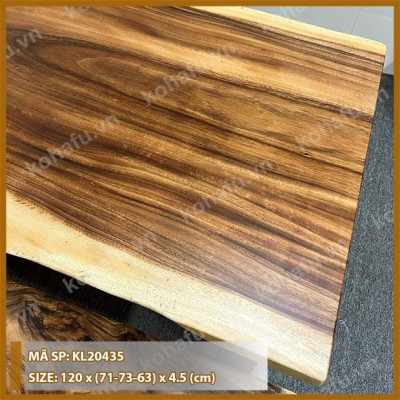 MẶT BÀN ĂN DÀI 1.2M GỖ NGUYÊN TẤM ME TÂY TỰ NHIÊN HIỆN ĐẠI - KL20435