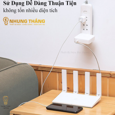 Combo Miếng Dán Tường - Treo Ổ Cắm Điện -  Modem Wifi - Giá Đỡ Treo Tường Cố Định Ổ Cắm Điện