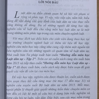 Sách - hướng dẫn môn học luật dân sự tập 2 - Đại học luật Hà Nội