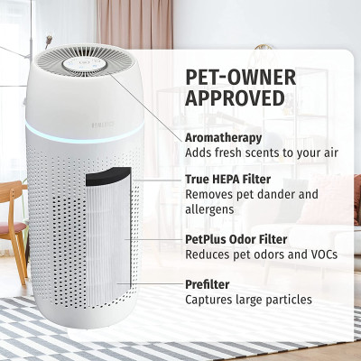 Máy lọc không khí khử mùi và lông vật nuôi 5-in-1 Homedics AP-PET35A - Hàng nhập khẩu USA
