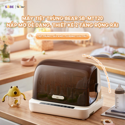 Máy Tiệt Trùng Sấy Khô UV 18L Bear Chống Ồn Tốt Khử Trùng Đa Dụng Cụ Không Tốn Điện Lưu Trữ 48H SB-MTT20 - Hàng Chính Hãng