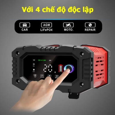 FOXSUR Sạc Bình 12V-24V Nhật Bản: 7 Giai Đoạn Thông Minh, 300A , ĐÈN TRANG TRÍ