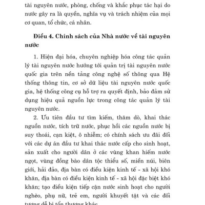 Luật tài nguyên nước ( bản in 2024)