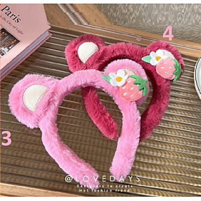 Cài tóc gấu dâu hottrend dễ thương