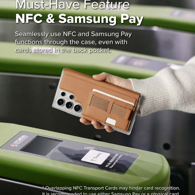 Ví từ tính RINGKE Folio Grip Wallet Magnetic cho S25 Ultra/S24 Ultra - Hàng Chính Hãng