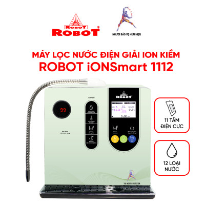 Máy Lọc Nước Điện Giải Ion Kiềm ROBOT Nóng Thông Minh IonSmart 1112 - Tạo 12 Loại Nước - Hàng Chính Hãng