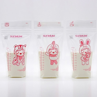 Hộp 30 túi trữ sữa Sunmum mini 100ml Thái Lan (có tem niêm phong) tặng 2 zipper 15x20cm