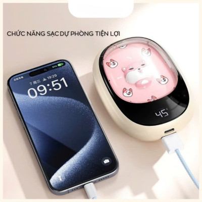Máy Sưởi Tay Mini Cầm Tay Làm Ấm Nhanh 8s Sạc USB 2 Mức Độ Nhiệt Tùy Chỉnh Chế Độ Kèm Dây Treo Tiện Dụng Văn Phòng Du Lịch Phượt Dã Ngoại – Hàng Nhập Khẩu