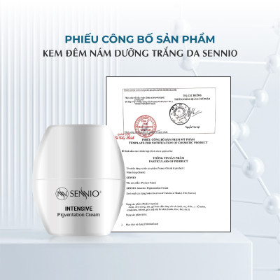 Kem dưỡng ẩm Sennio Intensive Pigmentation Cream dưỡng trắng da xoá mờ sạm nám chống lão hoá ban đêm 30ml SNO 810
