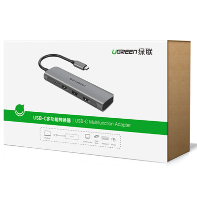Bộ chuyển đổi đa năng USB type C 6 in 1 UGREEN CM136 80132 - Hàng chính hãng