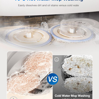 Robot Hút Bụi Lau Nhà Ecovacs T30 Pro Omni Xòe Giẻ 11.000 Pa, Kháng Khuẩn Ion Bạc - Hàng Chính Hãng