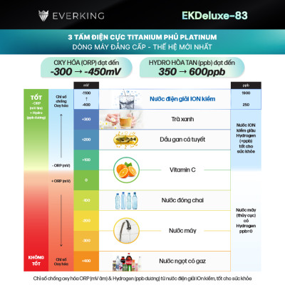 Máy Lọc Nước Điện Giải iON Kiềm EVERKING EKDeluxe-83 - Hàng Chính Hãng