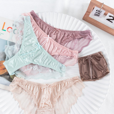 Combo 5 Quần Lót Nữ Lụa Bóng Phối Ren Cao Cấp Q8093 – Mềm Mịn, Sang Trọng, Co Giãn 4 Chiều