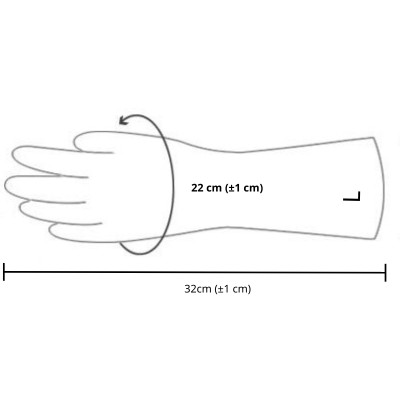 [Mua 3 Tặng 2] Bộ 3 Đôi Găng Tay Cao Su Ngọc Trai Tay Lửng Size L