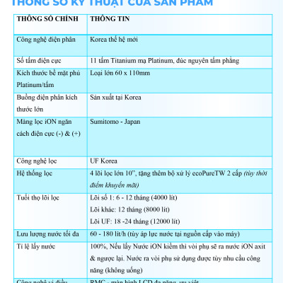 Máy Lọc Nước Điện Giải Ion Kiềm ROBOT IonPrince 1111 Để Bàn/ Treo Tường - Hàng Chính Hãng