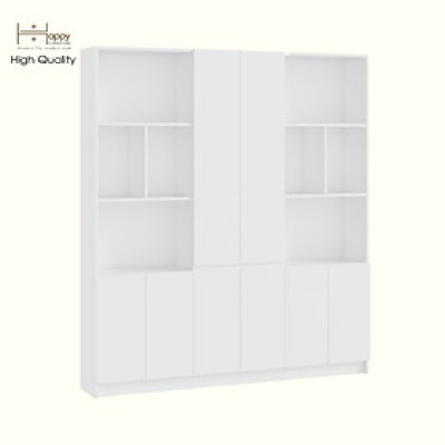HAPPY FURNITURE , Kệ sách 8 cửa mở - CATY, KSA_083 , 160cm x 28cm x 180cm DxRxC