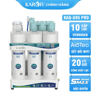 Máy lọc nước RO Karofi 10 lõi lọc KAQ-U95 Pro - HÀNG CHÍNH HÃNG - CHỈ GIAO HCM