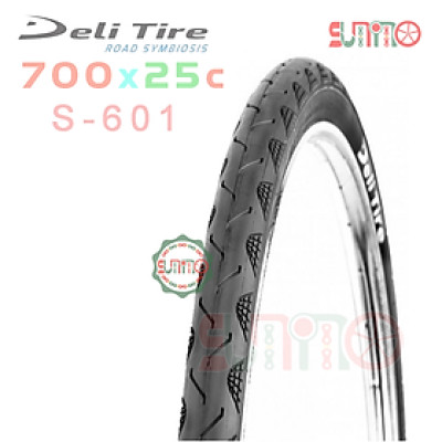 Vỏ tanh thép DELI Tire S-601 đen gai sóng gắn xe đạp đua