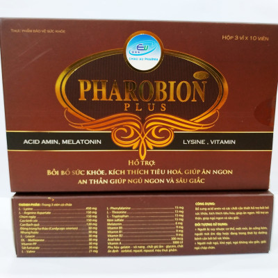 VIÊN ĂN NGỦ NGON PHAROBION PLUS - GIÚP AN THẦN NGỦ SÂU GIẤC - ĂN NGON MIỆNG - BỒI BỔ SỨC KHỎE - TĂNG SỨC ĐỀ KHÁNG CHO CƠ THỂ - MỖI NGÀY 1 VIÊN - HỘP 30 VIÊN