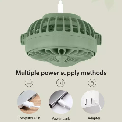 Quạt mini để bàn kiêm kẹp đa năng xoay 360 tích hợp đèn ngủ hiệu HOTCASE Yase YS-2208B - trang bị chức năng xoay đảo gió, 2 mức tốc độ gió, hoạt động lên lên đến 4h - Hàng nhập khẩu