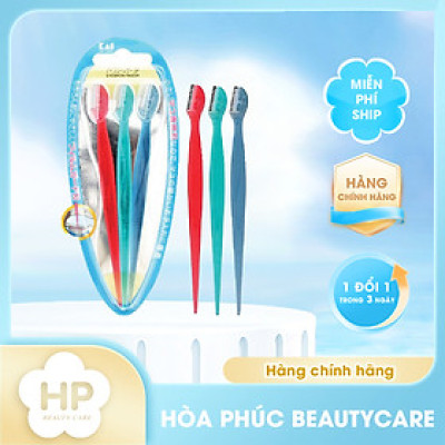 Dao Cạo Lông Mày Cán Dài Dành Cho Nữ Kai Eyebrow Razor EBR-3P (Set 3 Cây) - 00875