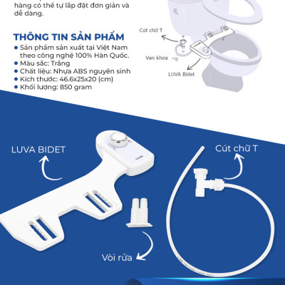 Thiết bị rửa vệ sinh thông minh LUVA - LB201