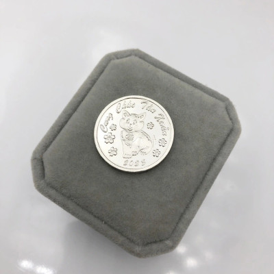 Đồng Xu Gió Đánh Gió Đánh Cảm Bạc Nguyên Chất S999 Chữ Cung Chúc Tân Xuân 2023 BẠC HIỂU MINH XDG15