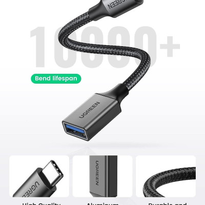 Ugreen UG15305US378TK 25cm Cáp OTG USB type C sang USB3.0 - HÀNG CHÍNH HÃNG