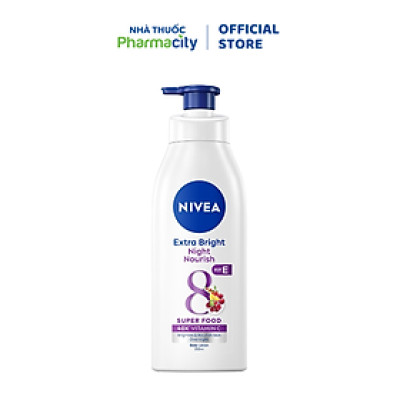Sữa dưỡng thể trắng da ban đêm Nivea Extra White Night Nourish (400ml)