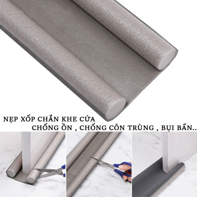 Nẹp Mút Xốp Chặn Cửa  95cm, Miếng kẹp cửa máy lạnh,Ngăn Bụi,  Gió Mùa, Cách Nhiệt, Cách Âm, Côn Trùng