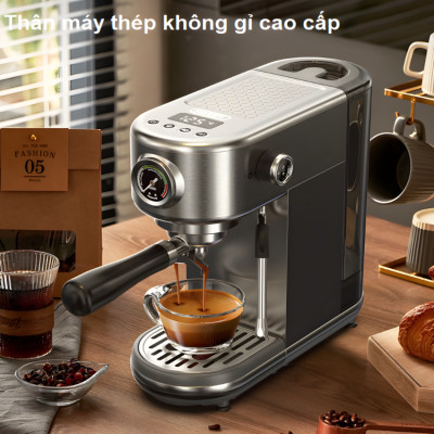 Máy pha cà phê bán tự động Espresso, Cappuccino, Latte thương hiệu HiBREW H10B cao cấp - Hàng Chính Hãng