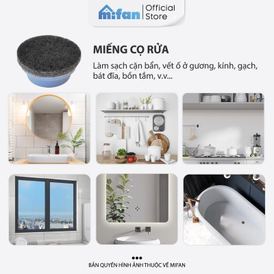 Máy Cọ Rửa Điện Cầm Tay Đa Năng Mifan K3 25W - Kèm 4 Đầu Chổi, Pin Sạc 2000mAh, Chống Nước IPX7, Tốc Độ 500rpm, Bảo Hành 12 Tháng