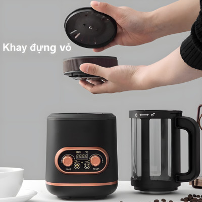 Máy rang hạt cà phê không khí dùng cho gia đình cao cấp Cafemasy CCR-1209R2 - Bảo Hành 12 Tháng (Hàng Nhập Khẩu)