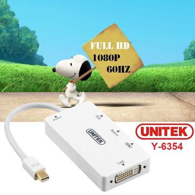 Cáp chuyển mini DP to HDMI VGA DVI Unitek 6354 -Hàng Chính Hãng