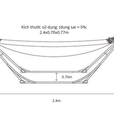 Bộ võng xếp BAN MAI: sơn tĩnh điện và lưới thép số 9 (Giao màu ngẫu nhiên)