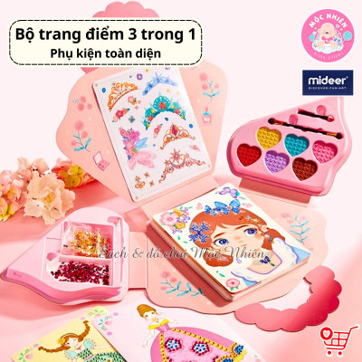 Bộ trang điểm thiết kế thời trang tổng hợp Mideer 3 trong 1 - Princess Fantasy Makeup - Dành cho bé gái từ 3 tuổi