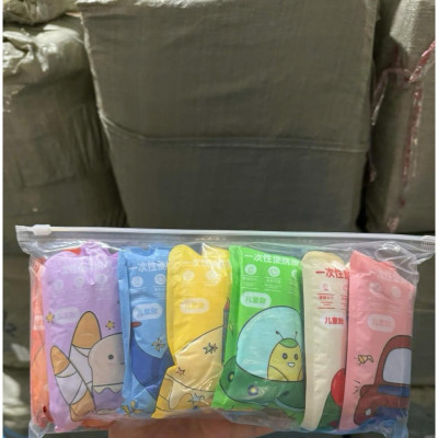 Set 7 áo mưa nén Mỏng dùng 1 lần cho bé và người lớn Linh Chi Bedding- Giao mầu ngẫu nhiên