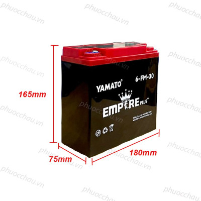 Ắc Quy Xe Máy Điện YAMATO 6-FM-30 12V-30AH, acquy dùng cho Loa Kéo, Năng Lượng Mặt Trời