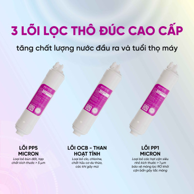 [Miễn phí vận chuyển & lắp đặt] Máy lọc nước để gầm 10 lõi lọc, nhỏ gọn bề ngang chỉ 18cm. Hàng chính hãng Mutosi MP-U1368