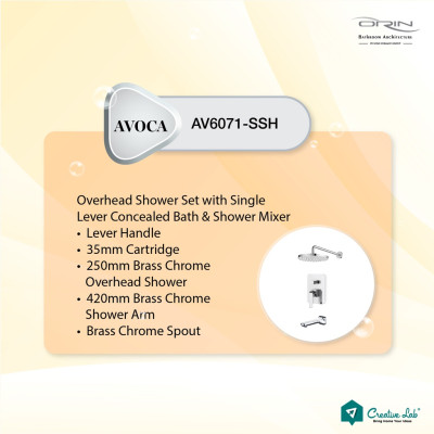 Bộ sen tắm nóng lạnh âm tường nhập khẩu ORIN AV6071-SSH