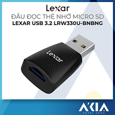 Đầu đọc thẻ nhớ Lexar LRW330U microSD USB 3.2 Type A Gen 1, Tốc độ đọc 170Mb/s - Hàng chính hãng