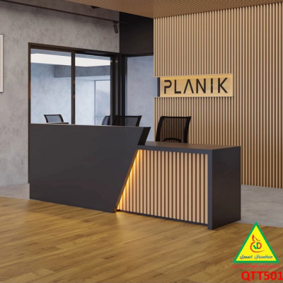 Bàn thu ngân, bàn lễ tân, bàn tính tiền bằng gỗ MDF QTT501 - NỘI THẤT LẮP RÁP VIENDONGADV