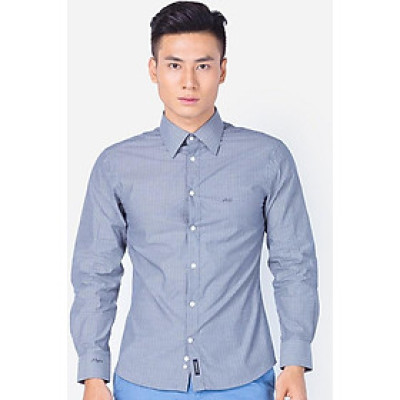 Áo Sơ Mi Nam Tay Dài Aligro ALGS027 - Xanh