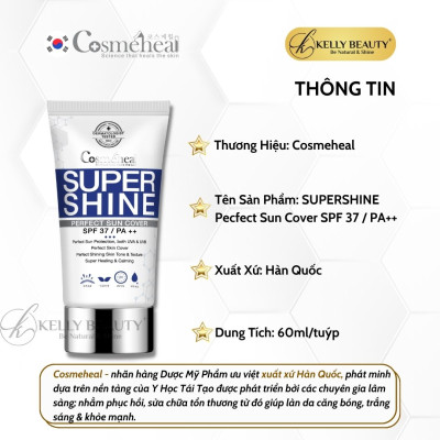 Kem Nền Che Khuyết Điểm Perfect Sun Cover Cosmeheal - Nâng Tone, Dưỡng Trắng, Bảo Vệ Da | Kelly Beauty