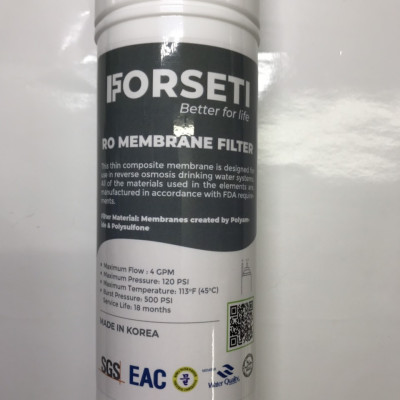 Màng RO 80GPD, nhập khẩu Hàn quốc, dùng cho máy sử dụng lõi nối nhanh - Hàng chính hãng