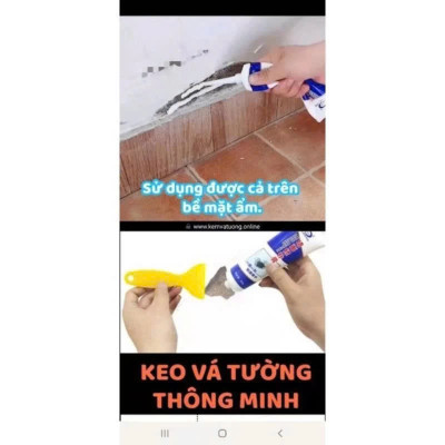 Combo 2 Lọ Keo Vá Tường Chống Thấm 250gr – Trám Vết Nứt, Chống Mốc Hiệu Quả